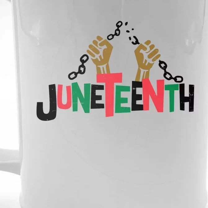 Juneteenth Black History Month Freedom Front & Back Beer Stein