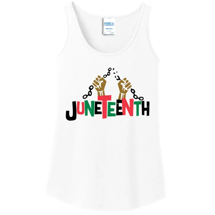 Juneteenth Black History Month Freedom Ladies Essential Tank