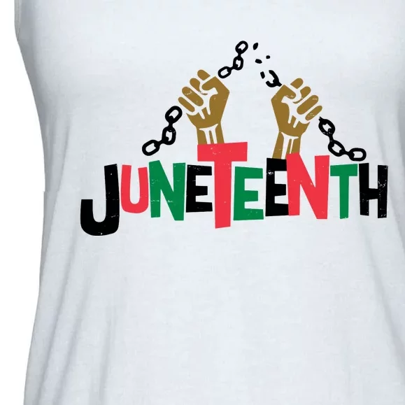 Juneteenth Black History Month Freedom Ladies Essential Flowy Tank