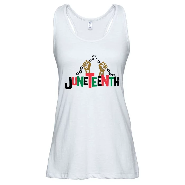 Juneteenth Black History Month Freedom Ladies Essential Flowy Tank