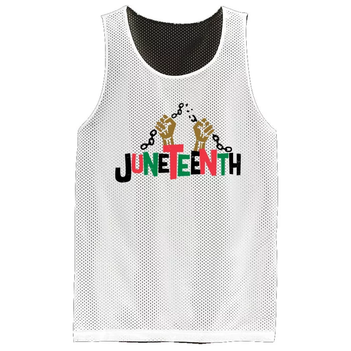 Juneteenth Black History Month Freedom Mesh Reversible Basketball Jersey Tank