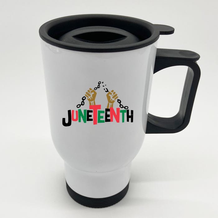 Juneteenth Black History Month Freedom Front & Back Stainless Steel Travel Mug