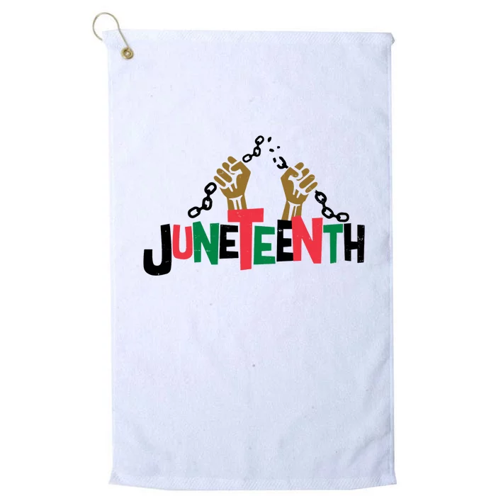 Juneteenth Black History Month Freedom Platinum Collection Golf Towel