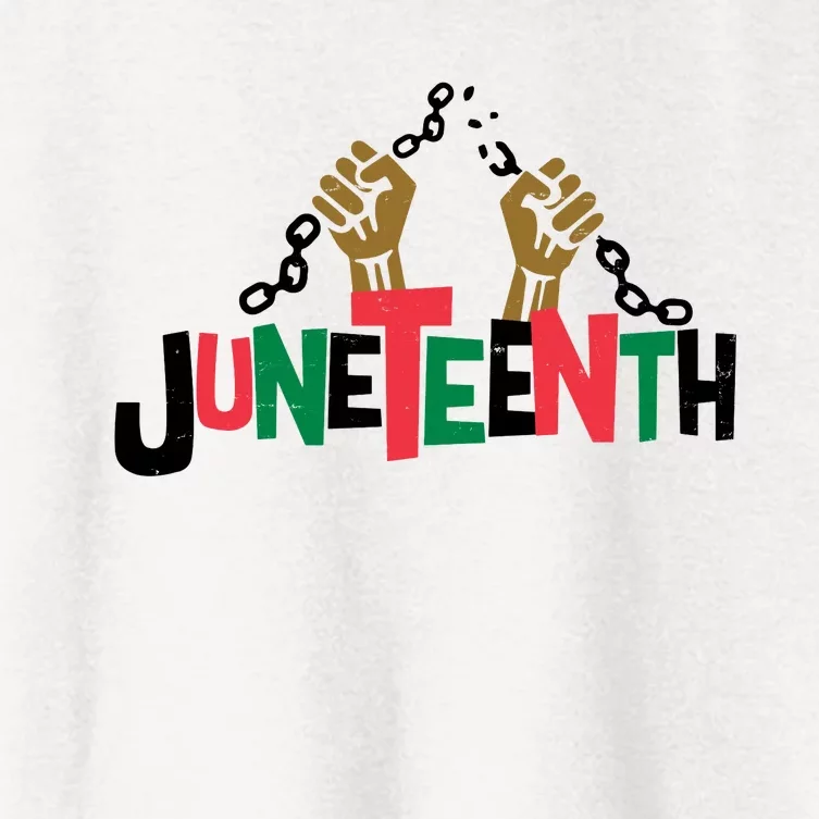 Juneteenth Black History Month Freedom Women's Crop Top Tee