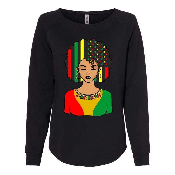 Juneteenth Black History Month Celebration Graphic Cool Gift Womens California Wash Sweatshirt