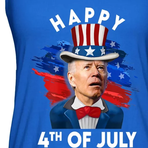 Joe Biden Happy Fourth Of July Funny Gift Usa Flag Memorial Day Cool Gift Ladies Essential Flowy Tank