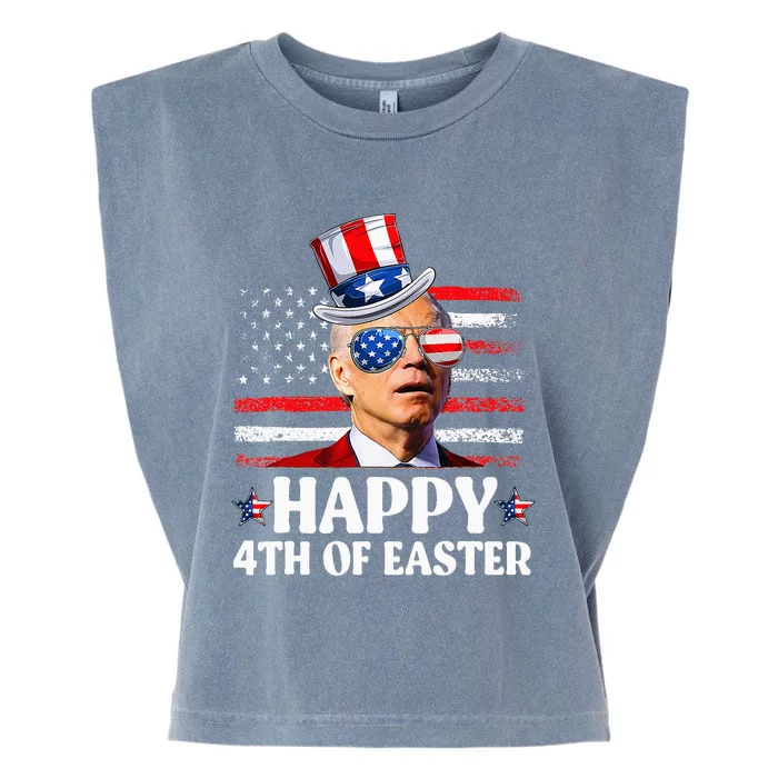 Joe Biden Happy 4th Of Easter Confused 4th Of July Garment-Dyed Women's Muscle Tee