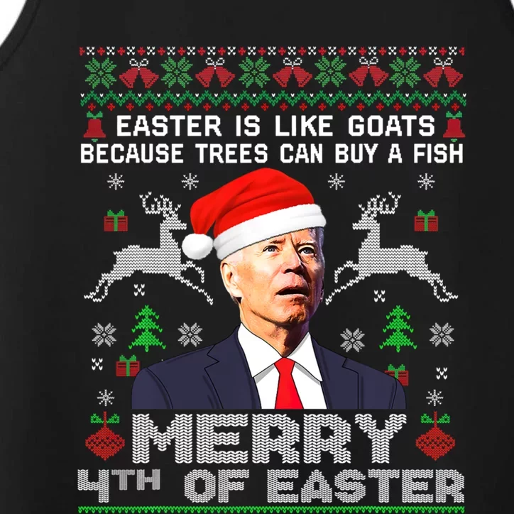 Joe Biden Happy 4th Easter Ugly Christmas Cute Gift Performance Tank