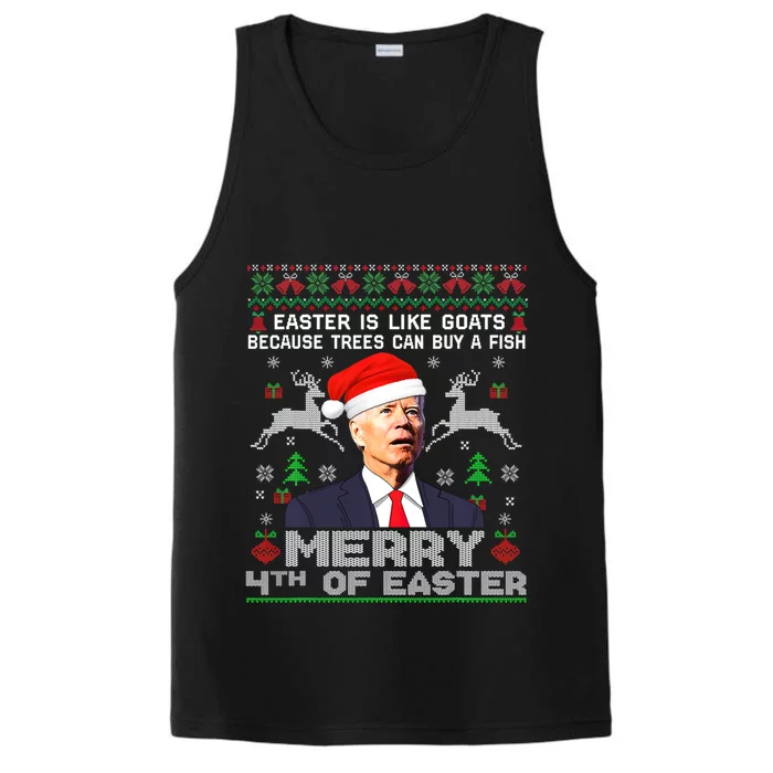 Joe Biden Happy 4th Easter Ugly Christmas Cute Gift Performance Tank