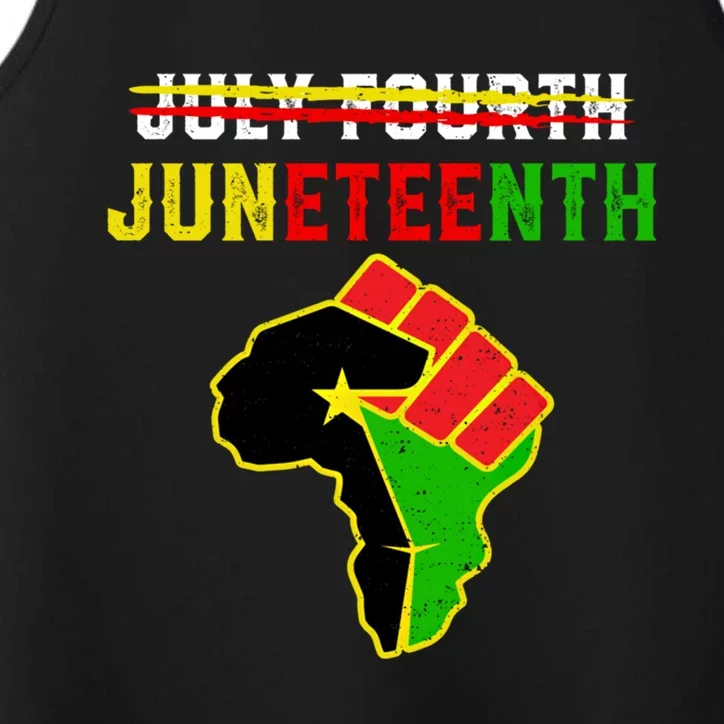 Juneteenth Black History American African Freedom Day Fist Funny Gift Performance Tank