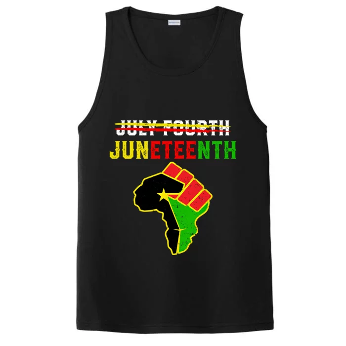 Juneteenth Black History American African Freedom Day Fist Funny Gift Performance Tank