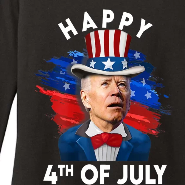 Joe Biden Happy Fourth Of July Gift Usa Flag Memorial Day Gift Womens CVC Long Sleeve Shirt