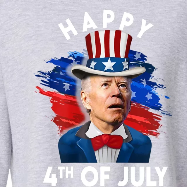 Joe Biden Happy Fourth Of July Gift Usa Flag Memorial Day Gift Cropped Pullover Crew