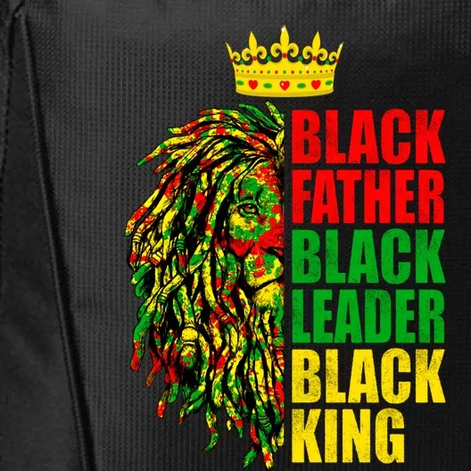 Juneteenth Black History Month Lion Black Father Leader Gift City Backpack