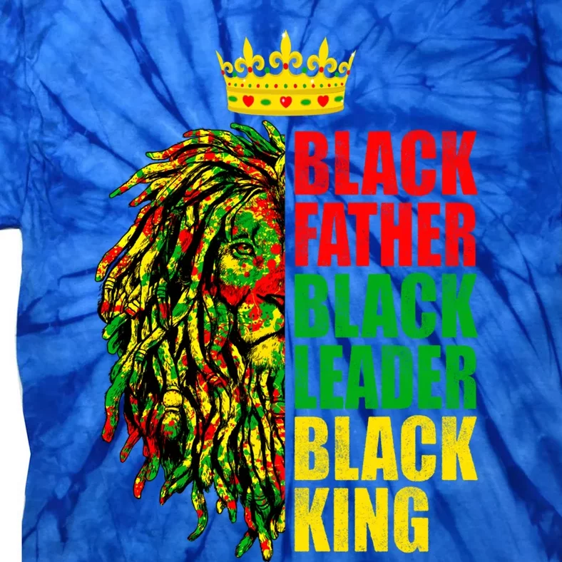 Juneteenth Black History Month Lion Black Father Leader Gift Tie-Dye T-Shirt