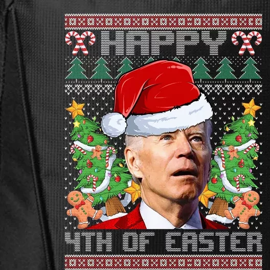 Joe Biden Happy 4th Easter Ugly Christmas Sweater City Backpack