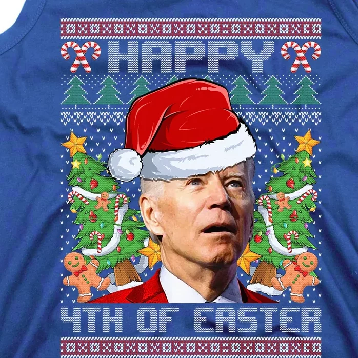 Joe Biden Happy 4th Easter Ugly Christmas Sweater Tank Top