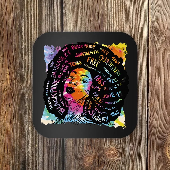 Juneteenth Black History Celebrating Black Freedom 1865 Coaster