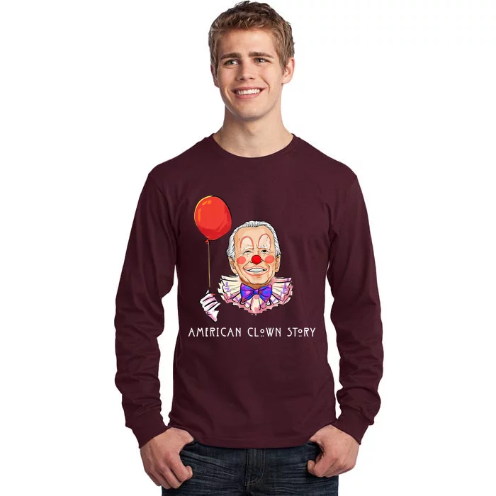 Joe Biden Horror American Clown Story Halloween Costume Tall Long Sleeve T-Shirt