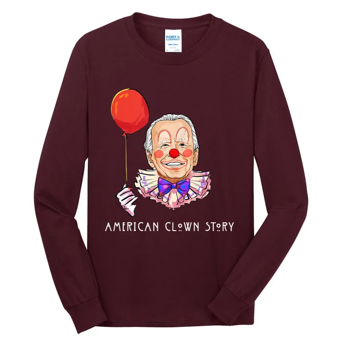 Joe Biden Horror American Clown Story Halloween Costume Tall Long Sleeve T-Shirt