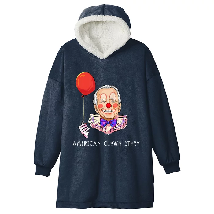 Joe Biden Horror American Clown Story Halloween Costume Hooded Wearable Blanket