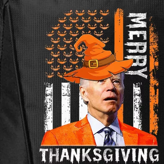 Joe Biden Happy Halloween Merry Thanksgiving US Flag City Backpack