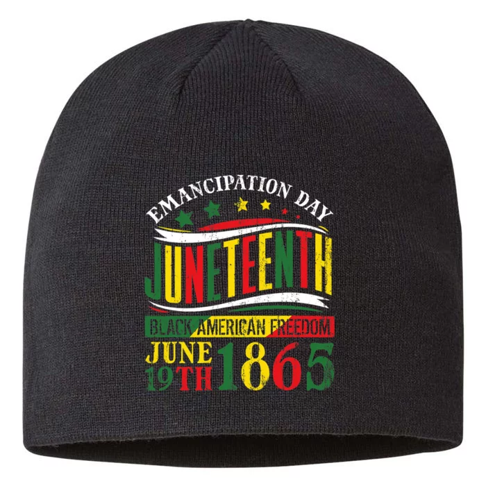 Juneteenth Black History Celebrating Black Freedom 1865 8 1/2in Sustainable Knit Beanie