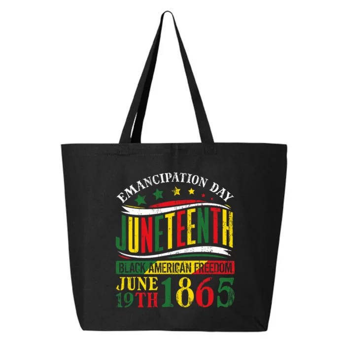 Juneteenth Black History Celebrating Black Freedom 1865 25L Jumbo Tote