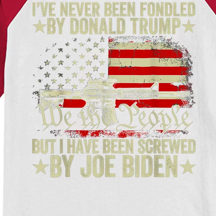 Joe Biden Has Screwed Me Kids Colorblock Raglan Jersey