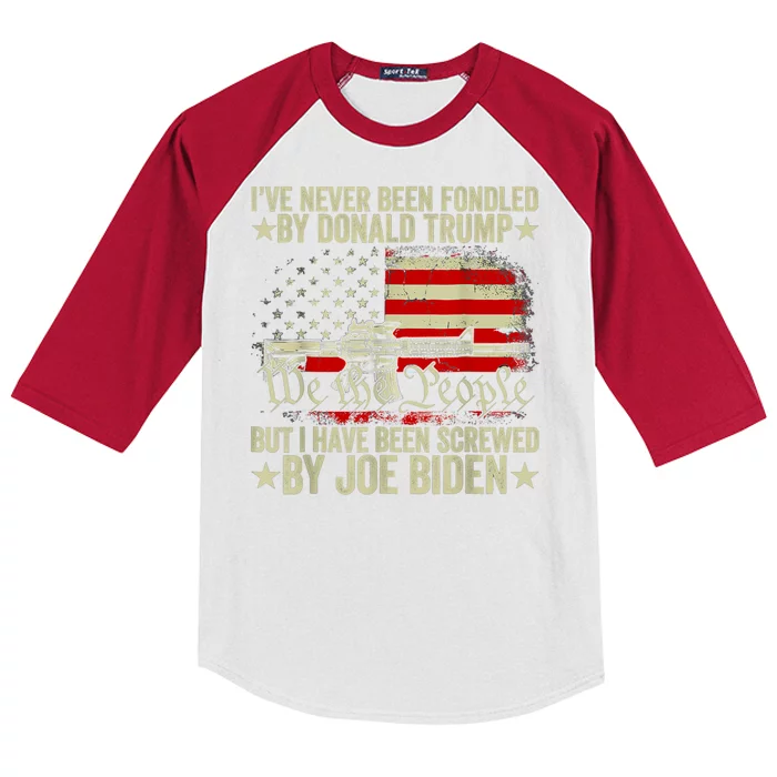 Joe Biden Has Screwed Me Kids Colorblock Raglan Jersey