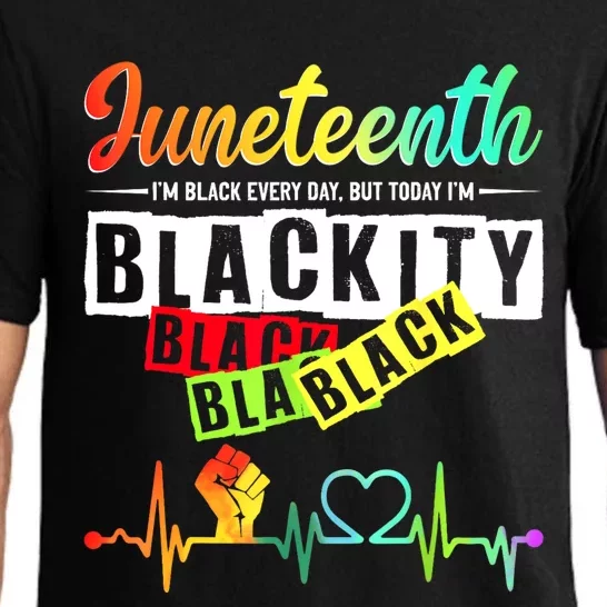 Juneteenth Blackity Heartbeat Black History African America Pajama Set