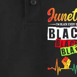 Juneteenth Blackity Heartbeat Black History African America Dry Zone Grid Performance Polo