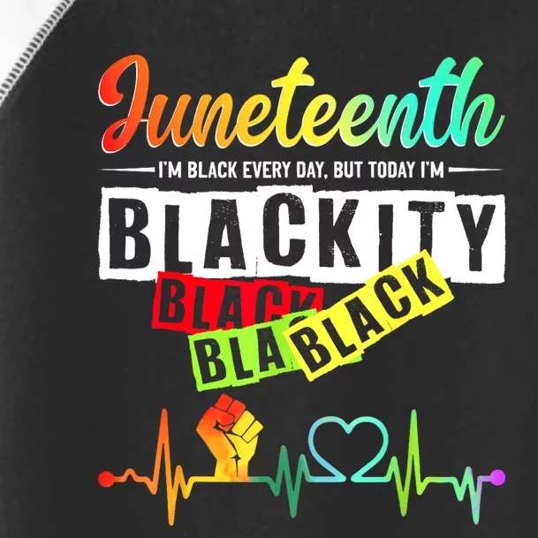 Juneteenth Blackity Heartbeat Black History African America Toddler Fine Jersey T-Shirt