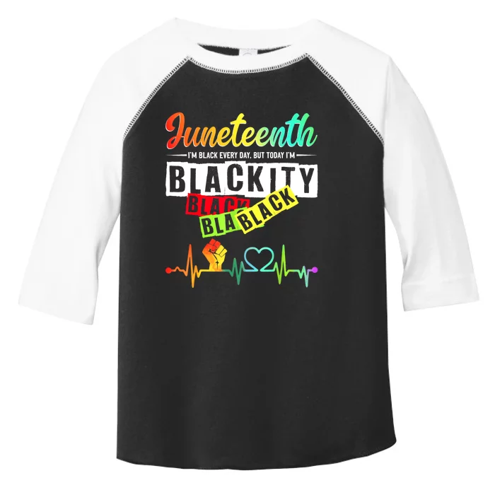 Juneteenth Blackity Heartbeat Black History African America Toddler Fine Jersey T-Shirt