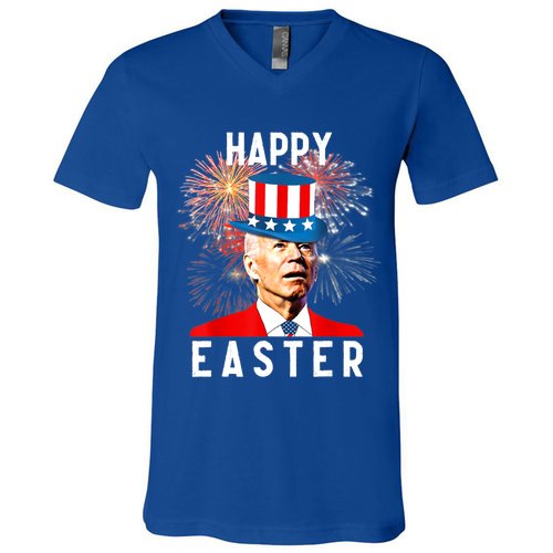 Joe Biden Happy Easter For Funny 4th Of July V-Neck T-Shirt