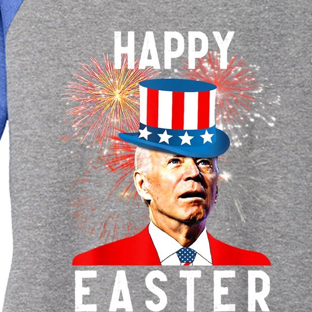 Joe Biden Happy Easter For Funny 4th Of July Women’s Tri-Blend 3/4-Sleeve Raglan Shirt