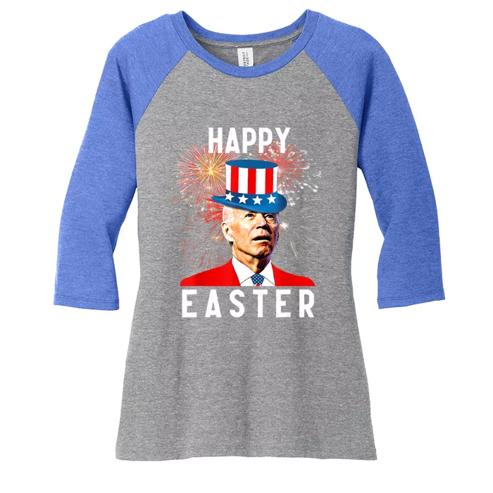 Joe Biden Happy Easter For Funny 4th Of July Women’s Tri-Blend 3/4-Sleeve Raglan Shirt