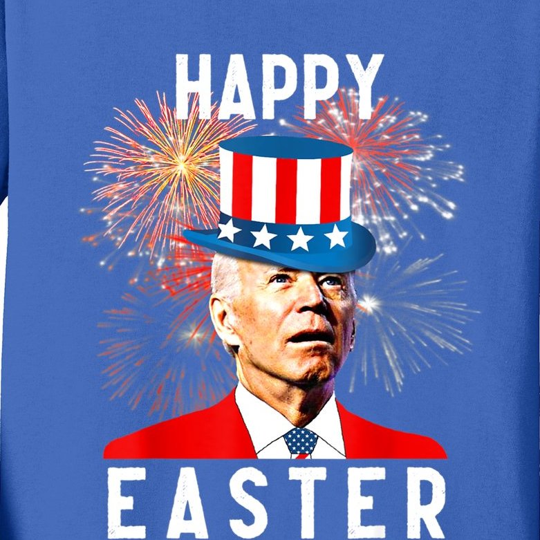 Joe Biden Happy Easter For Funny 4th Of July Kids Long Sleeve Shirt