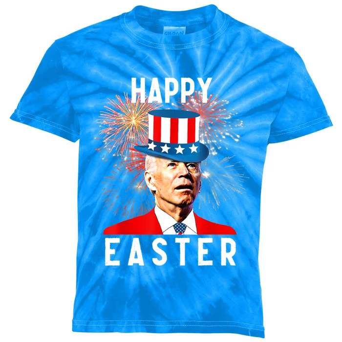 Joe Biden Happy Easter For Funny 4th Of July Kids Tie-Dye T-Shirt