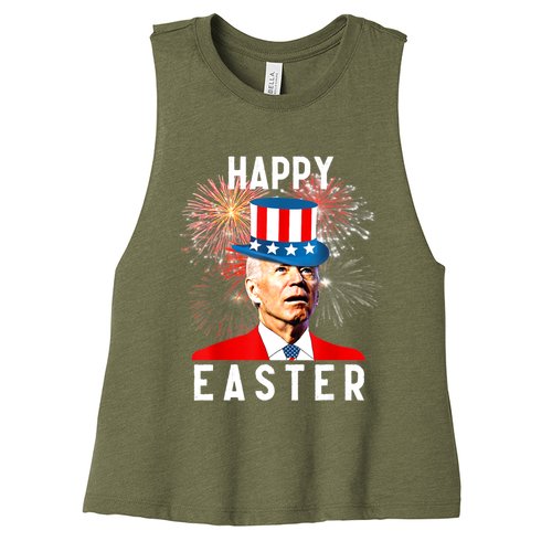 Joe Biden Happy Easter For Funny 4th Of July Women’s Racerback Cropped Tank