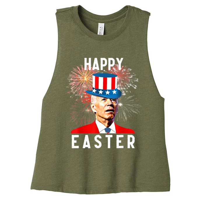 Joe Biden Happy Easter For Funny 4th Of July Women’s Racerback Cropped Tank