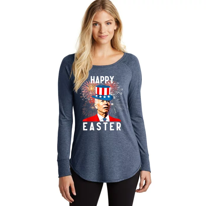 Joe Biden Happy Easter For Funny 4th Of July Women's Perfect Tri Tunic Long Sleeve Shirt