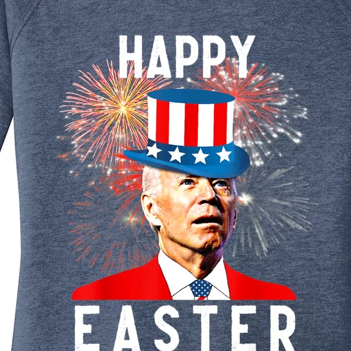 Joe Biden Happy Easter For Funny 4th Of July Women’s Perfect Tri Tunic Long Sleeve Shirt