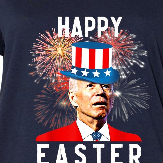 Joe Biden Happy Easter For Funny 4th Of July Women's V-Neck Plus Size T-Shirt