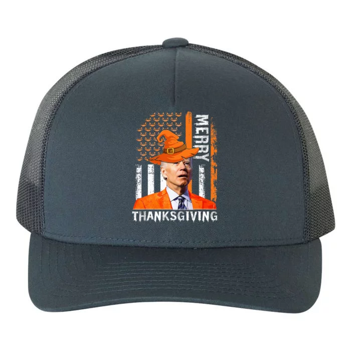 Joe Biden Happy Halloween Merry Thanksgiving US Flag Yupoong Adult 5-Panel Trucker Hat