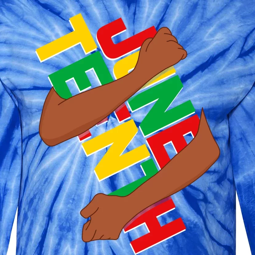 Juneteenth Black History Month Melanin Blm African Pride Gift Tie-Dye Long Sleeve Shirt