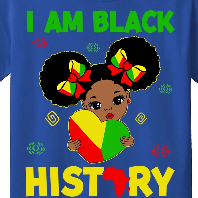 Juneteenth Black History Month I Am Black History Gift Kids T-Shirt