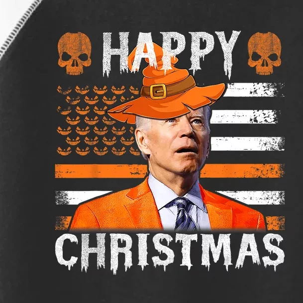 Joe Biden Happy Halloween Happy Christmas US Flag Toddler Fine Jersey T-Shirt