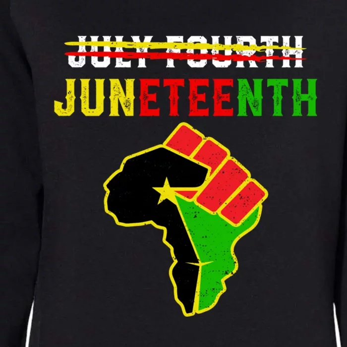 Juneteenth Black History American African Freedom Day Fist Funny Gift Womens California Wash Sweatshirt