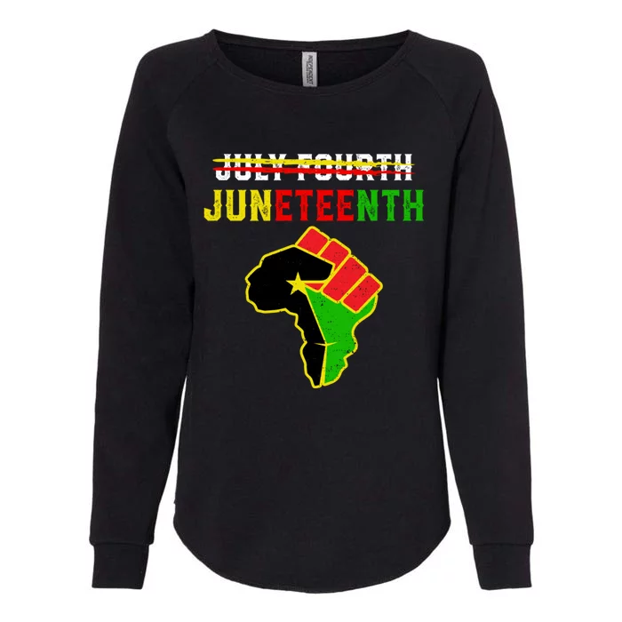 Juneteenth Black History American African Freedom Day Fist Funny Gift Womens California Wash Sweatshirt